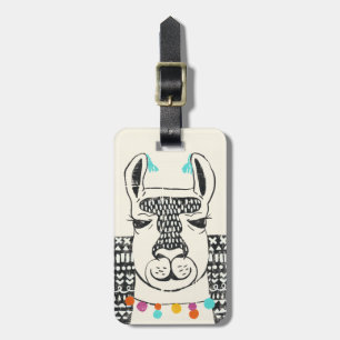 Add Your Name   Party Llama - Portrait Luggage Tag
