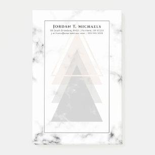 Add Your Name Pastel Marble Print Design Post-it Notes