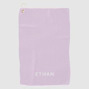Add Your Name   Pastel Purple Golf Towel