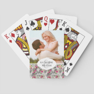 Add Your Name Pattern With Animal Prints Playing Cards