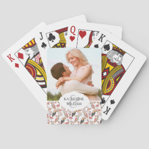 Add Your Name   Pattern With Tropical Birds Playing Cards
