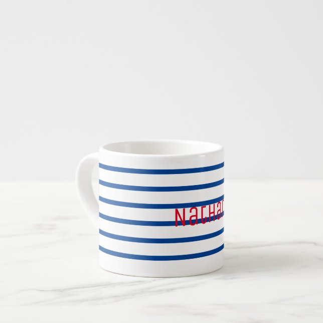 Add Your Name Personalized Espresso Coffee Mug Cup (Front Left)