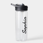 Add Your Name Personalized Name Plastic Water Bottle<br><div class="desc">Add your name to this water bottle for a personalized wedding favour,  bridal party gift or just for everyday use!</div>