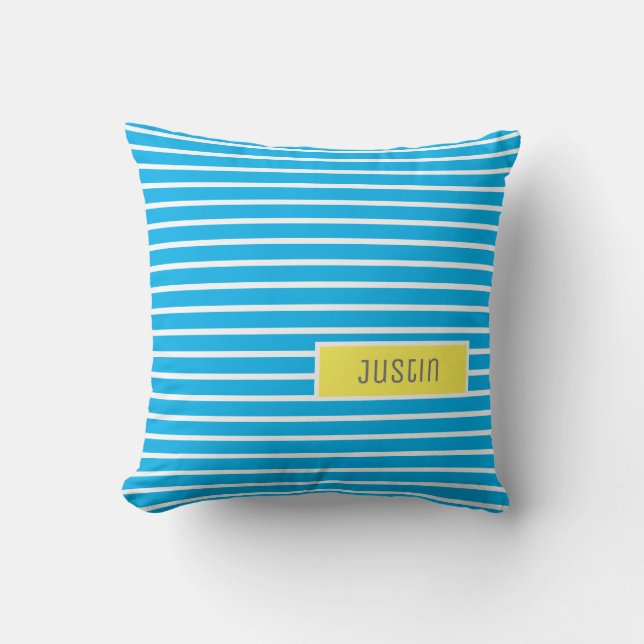 Add Your Name Personalized Throw Pillow Cushion (Front)