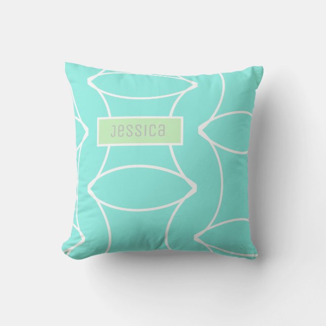 Add Your Name Personalized Throw Pillow Cushion (Front)