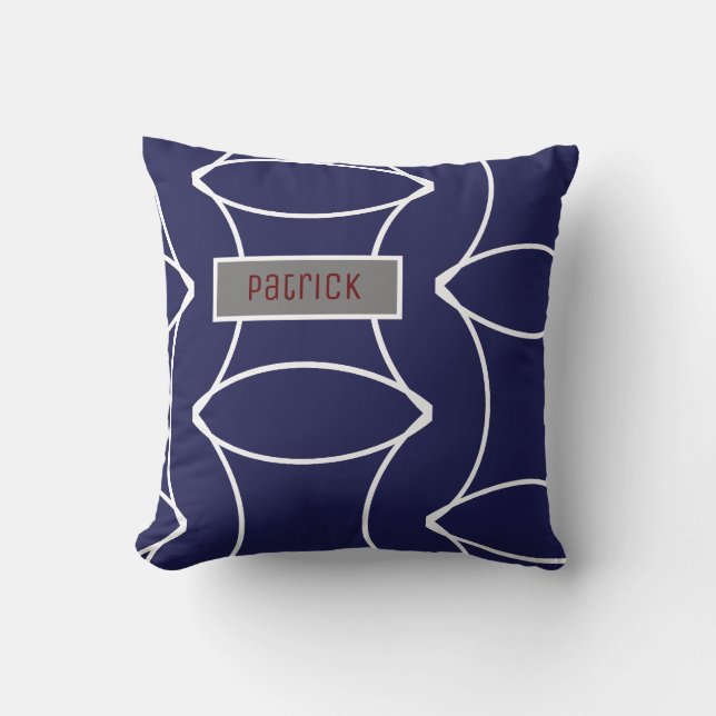Add Your Name Personalized Throw Pillow Cushion (Front)