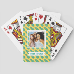 Add Your Name Pineapple Pattern Playing Cards