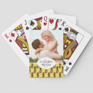 Add Your Name   Pineapple Zigzags Playing Cards