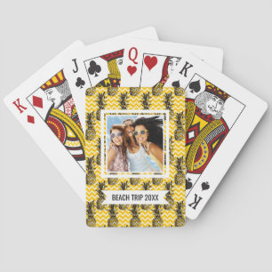 Add Your Name   Pineapple Zigzags Playing Cards