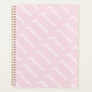Add-Your-Name Pink Cursive Name   Personalized Planner