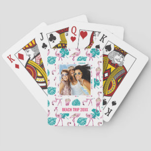 Add Your Name   Pink Flamingos Playing Cards