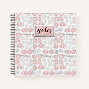 Add Your Name   Polka Dot Circle Pattern Notebook