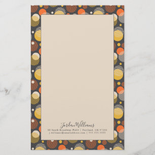 Add Your Name   Polka Dot Stripe Pattern Stationery