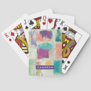 Add Your Name Popsicles II Stone Abstract Print Playing Cards