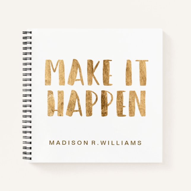 Add Your Name | Power Quotes II Notebook (Front)