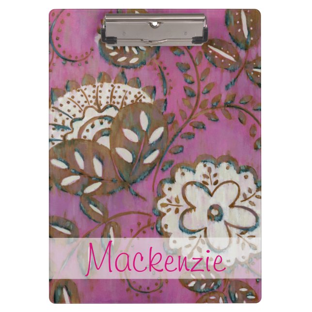 Add Your Name | Radiant Ornament I Clipboard (Front)