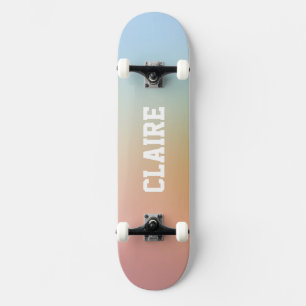 Add Your Name Rainbow Aesthetic Cool Skateboard