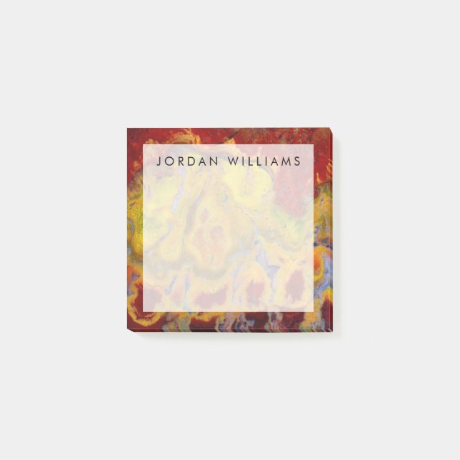 Add Your Name | Red Crayola Jasper Post-it Notes (Front)