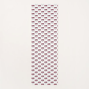 Add Your Name Red Fire truck Personalised Kids Yoga Mat