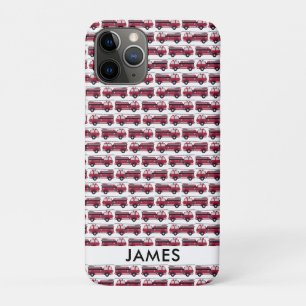 Add Your Name Red Fire truck Personalized iPhone 11 Pro Case