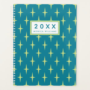 Add Your Name   Retro Atomic Age Star Pattern Planner