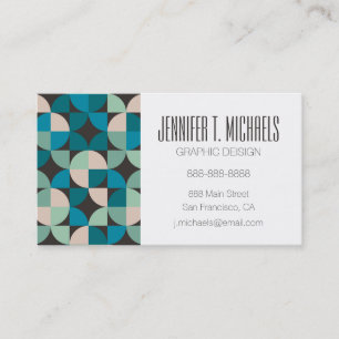 Add Your Name   Retro Vintage 60's Pattern Business Card