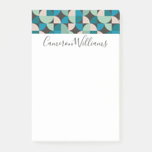 Add Your Name Retro Vintage 60's Pattern Post-it Notes