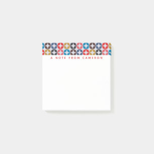 Add Your Name Retro Vintage Star Pattern Post-it Notes