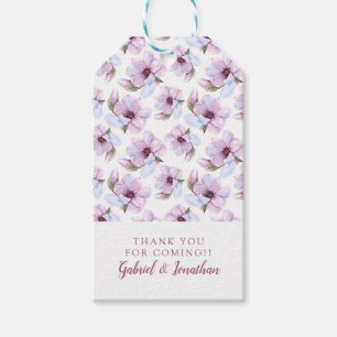 Add Your Name Romantic Floral Pattern Gift Tags