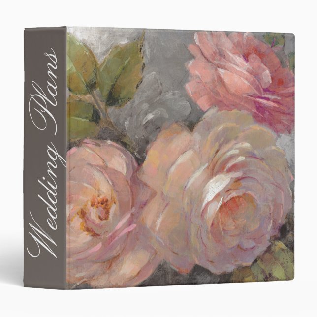 Add Your Name | Roses with Grey Binder (Front/Spine)