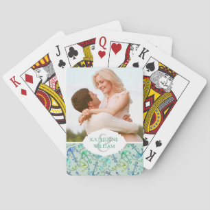 Add Your Name   Sea Anchors And Rope Pattern Playing Cards