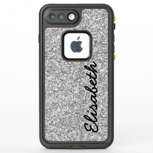 Add your name Silver  glitter printed personalized