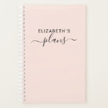 Add Your Name | Simple Blush Pink Planner<br><div class="desc">Simple planner with your name and personalize with your custom text in chic handwriting font.</div>