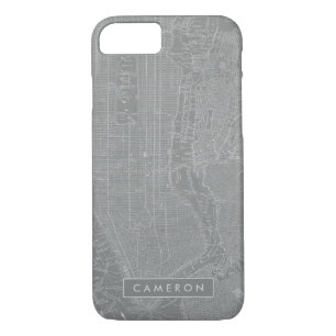 Add Your Name   Sketch of New York City Map Case-Mate iPhone Case