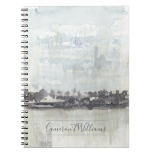 Add Your Name   Sky Horizon - Neutral Colours Notebook