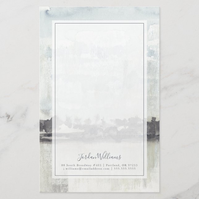 Add Your Name | Sky Horizon - Neutral Colours Stationery (Front)