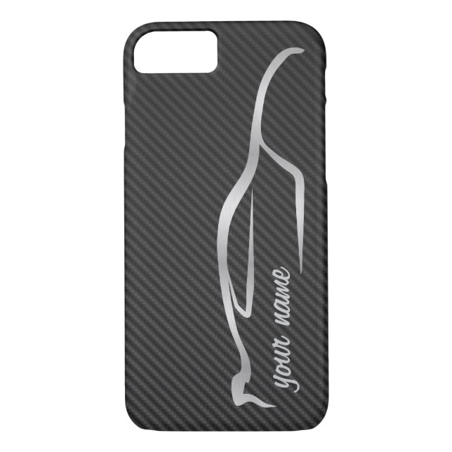 "add your name" Skyline Silver Silhouette Logo Case-Mate iPhone Case (Back)
