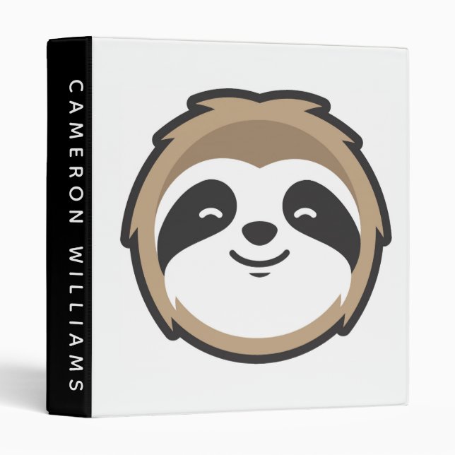 Add Your Name | Sloth Mascot Binder (Front/Spine)
