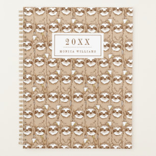 Add Your Name Sloths & Coffee Pattern Planner
