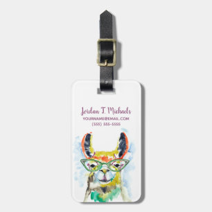 Add Your Name   Smarty-Pants Llama Luggage Tag