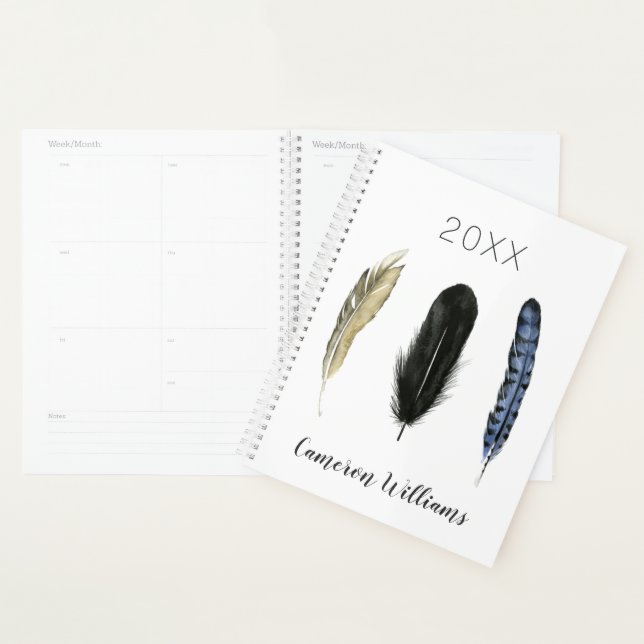 Add Your Name | Soft Feathers I Planner (Display)