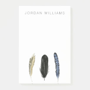 Add Your Name   Soft Feathers I Post-it Notes