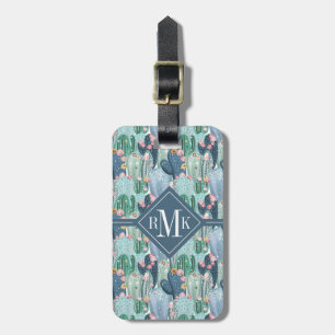 Add Your Name   Soft Patel Cactus Pattern Luggage Tag