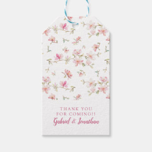 Add Your Name   Soft Pink Watercolor Flower Gift Tags