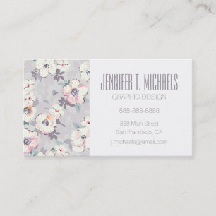 Add Your Name Soft Pink Watercolor Pattern Business Card