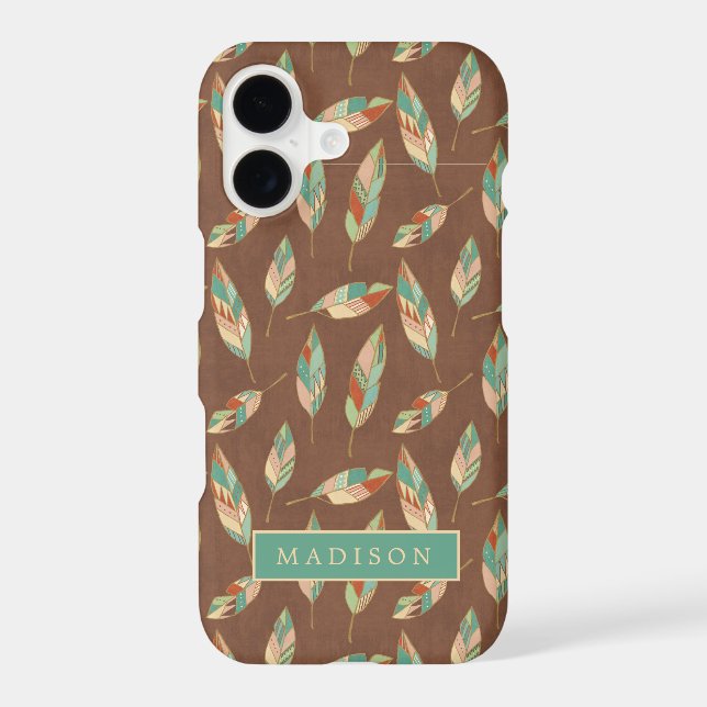 Add Your Name | Southwest Feather Pattern (Back)