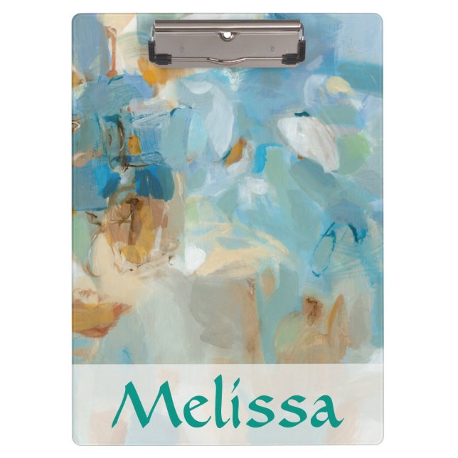 Add Your Name | Sparkle Beach Clipboard (Front)