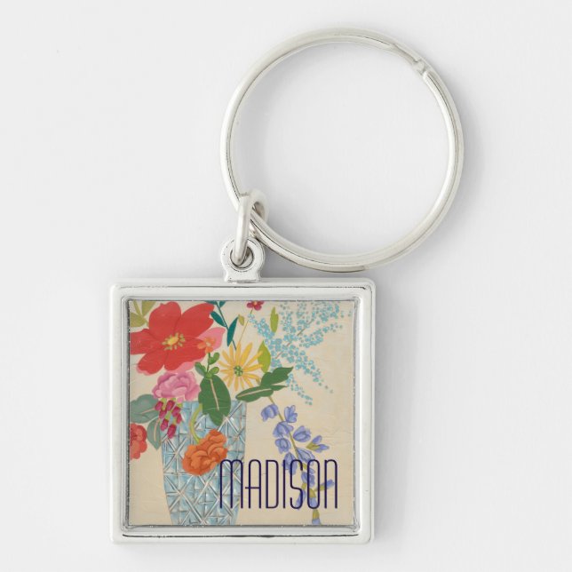 Add Your Name | Spring Blossoms II Keychain (Front)