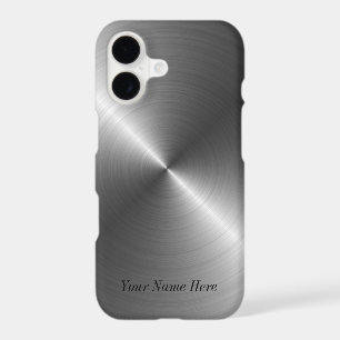 Add Your Name Steel Metal Look iPhone 7 Case