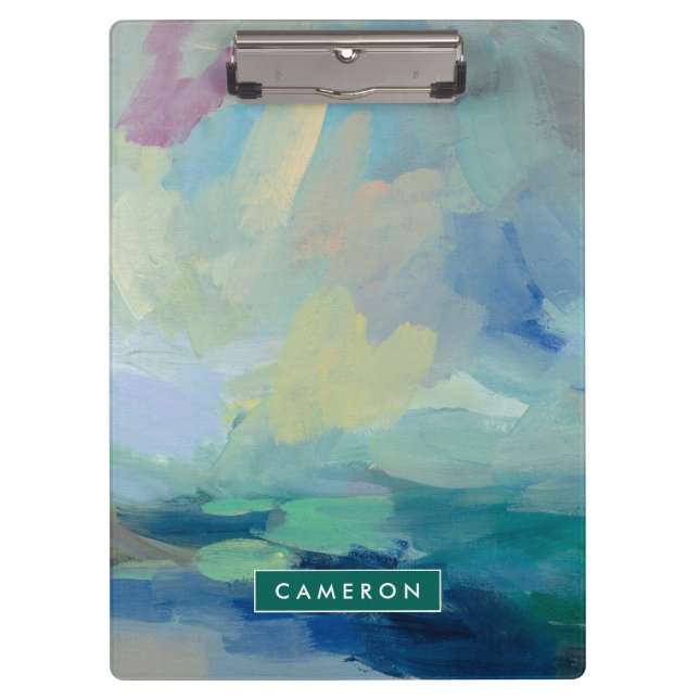 Add Your Name | Storm I Abstract Print Clipboard (Front)